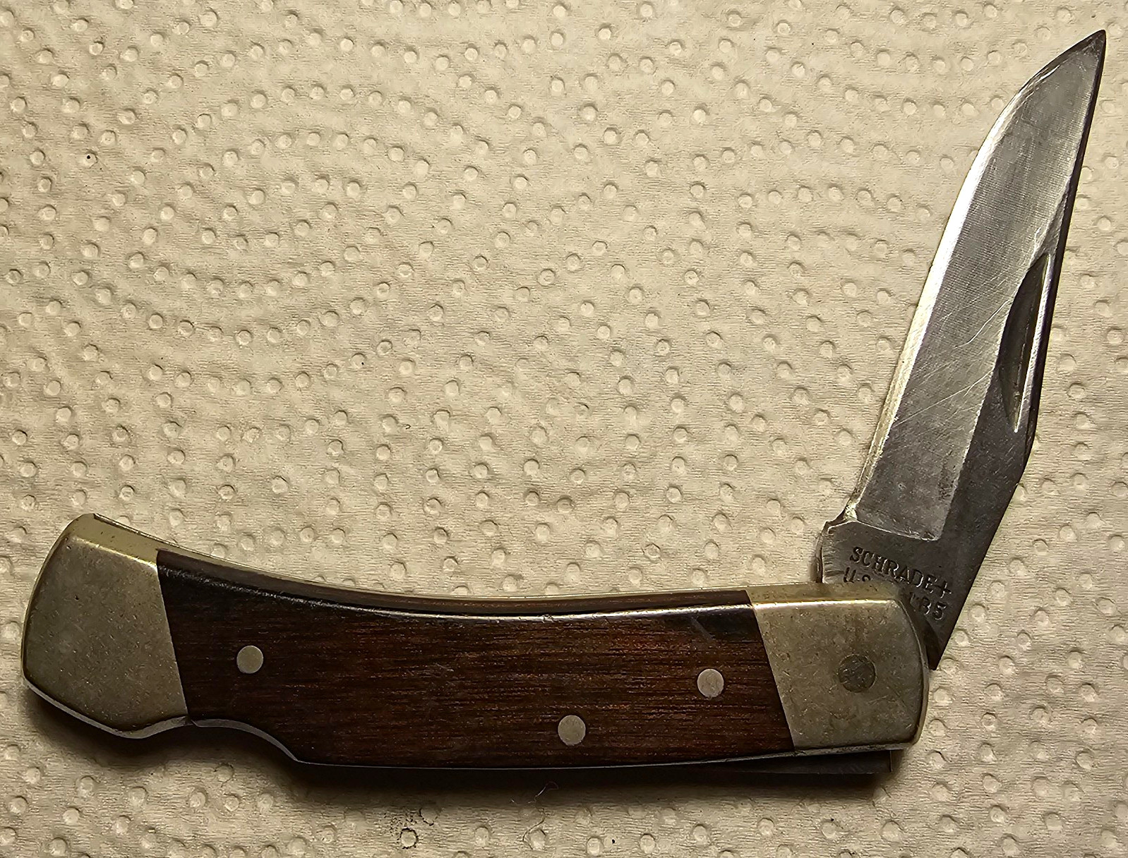 Schrade Uncle Henry LB5 Manual Slipjoint Pocketknife Wood Handle Stainless