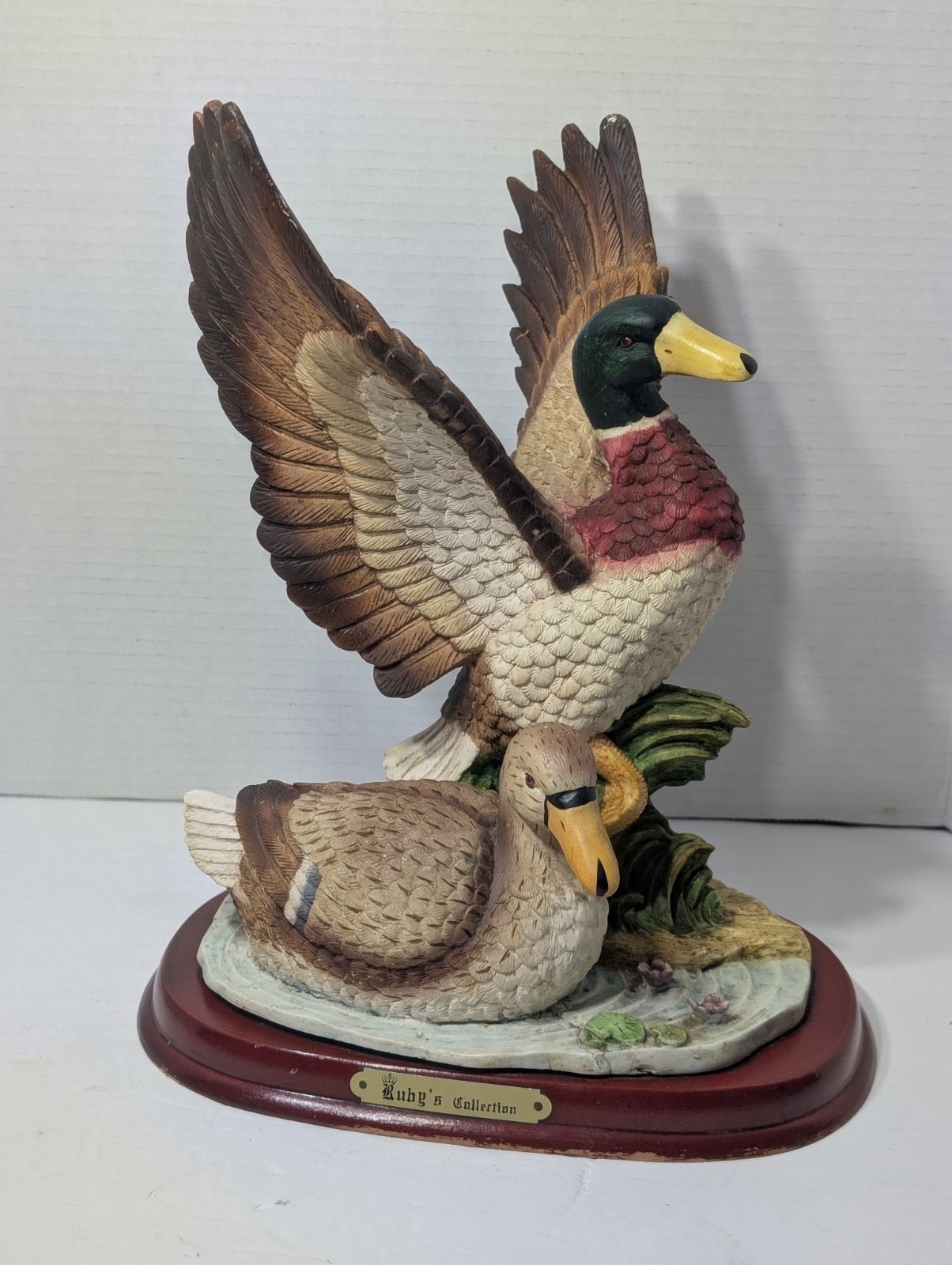 Vintage Ruby\'s Collection Mallard Duck Figurine 1994 outdoors hunting