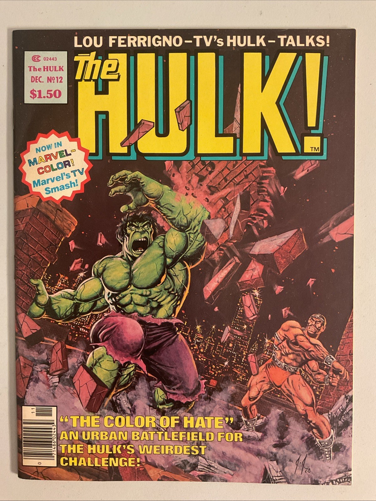 The Hulk #12 Marvel Comics Nov 1978 Joseph Jusko Cover John Romita Jr