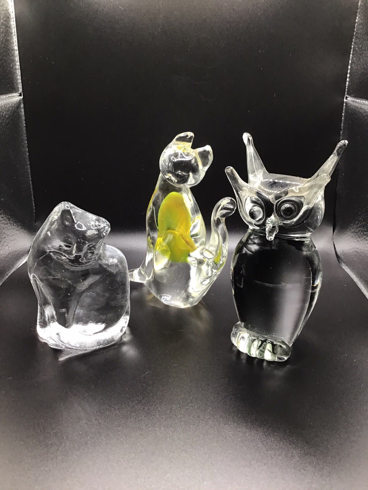 Vintage Murano Glass Owl, Vincenzo Nason & Cie, Italy, Cat , Venezia, Blenko Cat