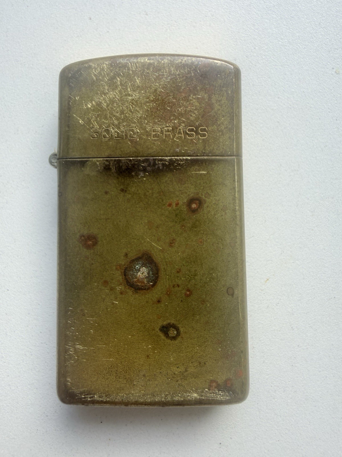 Vintage 1984 Zippo Solid Brass Lighter 1932-1984 Bradford PA For Repair