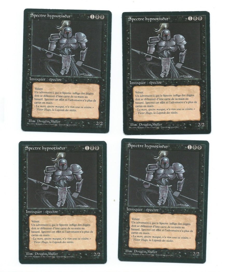 Magic MTG FBB 4x Hypnotic Specter french black border vintage www_MoxBeta_com