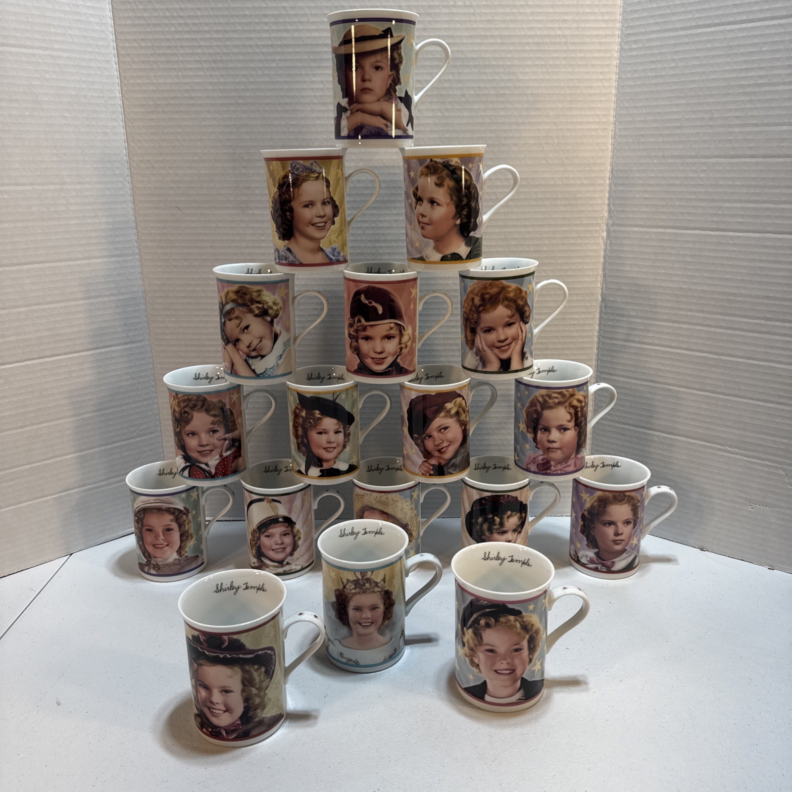 Shirley Temple Collector Mugs Danbury Mint Full Collection of 18 Vintage 2002