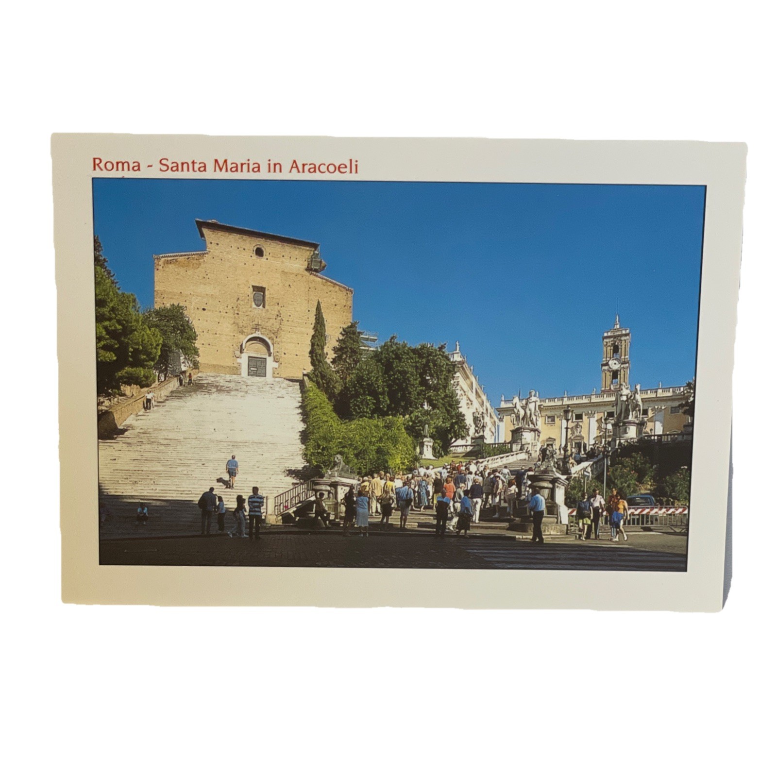 Rome Italy Postcard Santa Maria in Aracoeli Church Landmark Souvenir