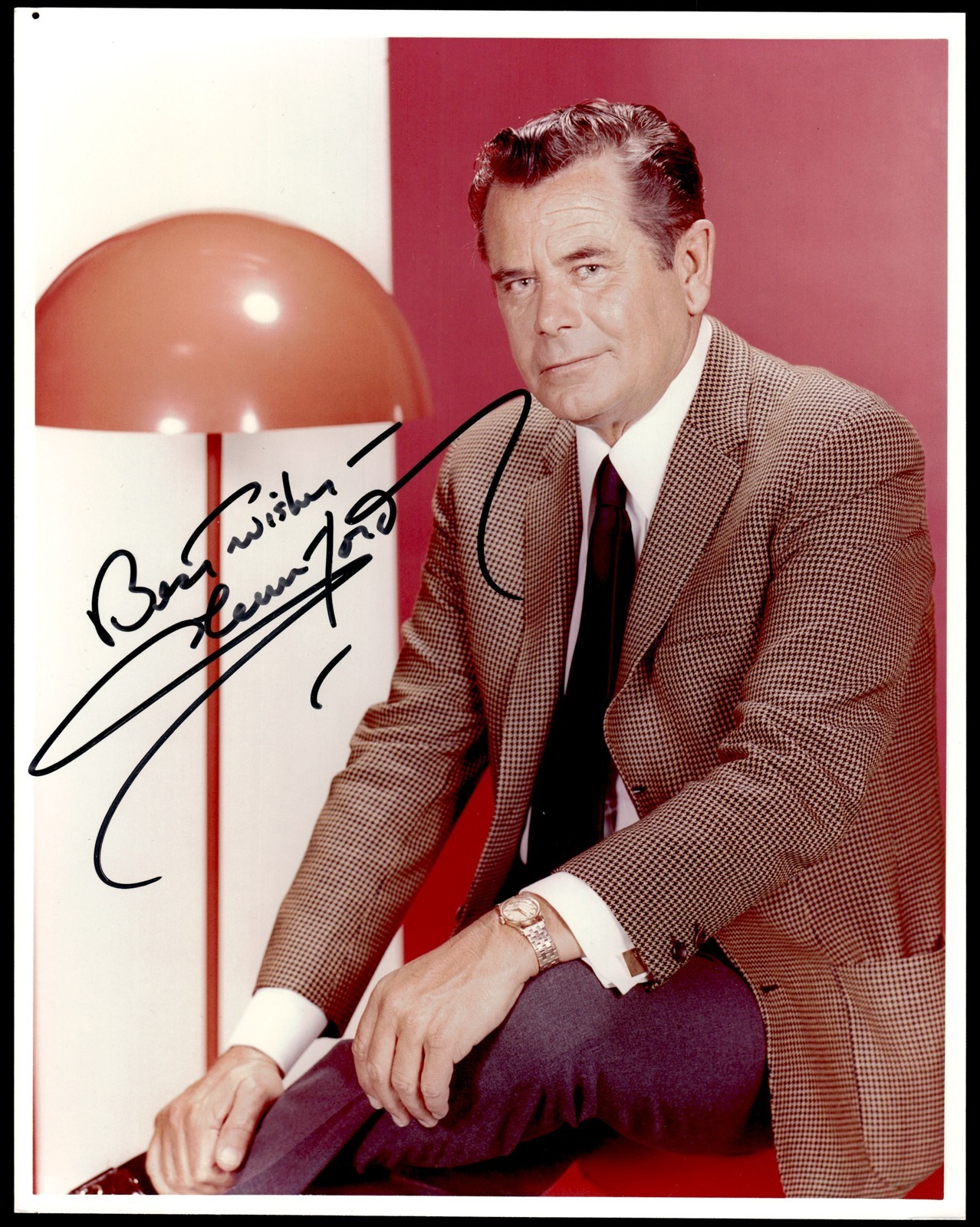 Glenn Ford Actor Signed 8 x 10