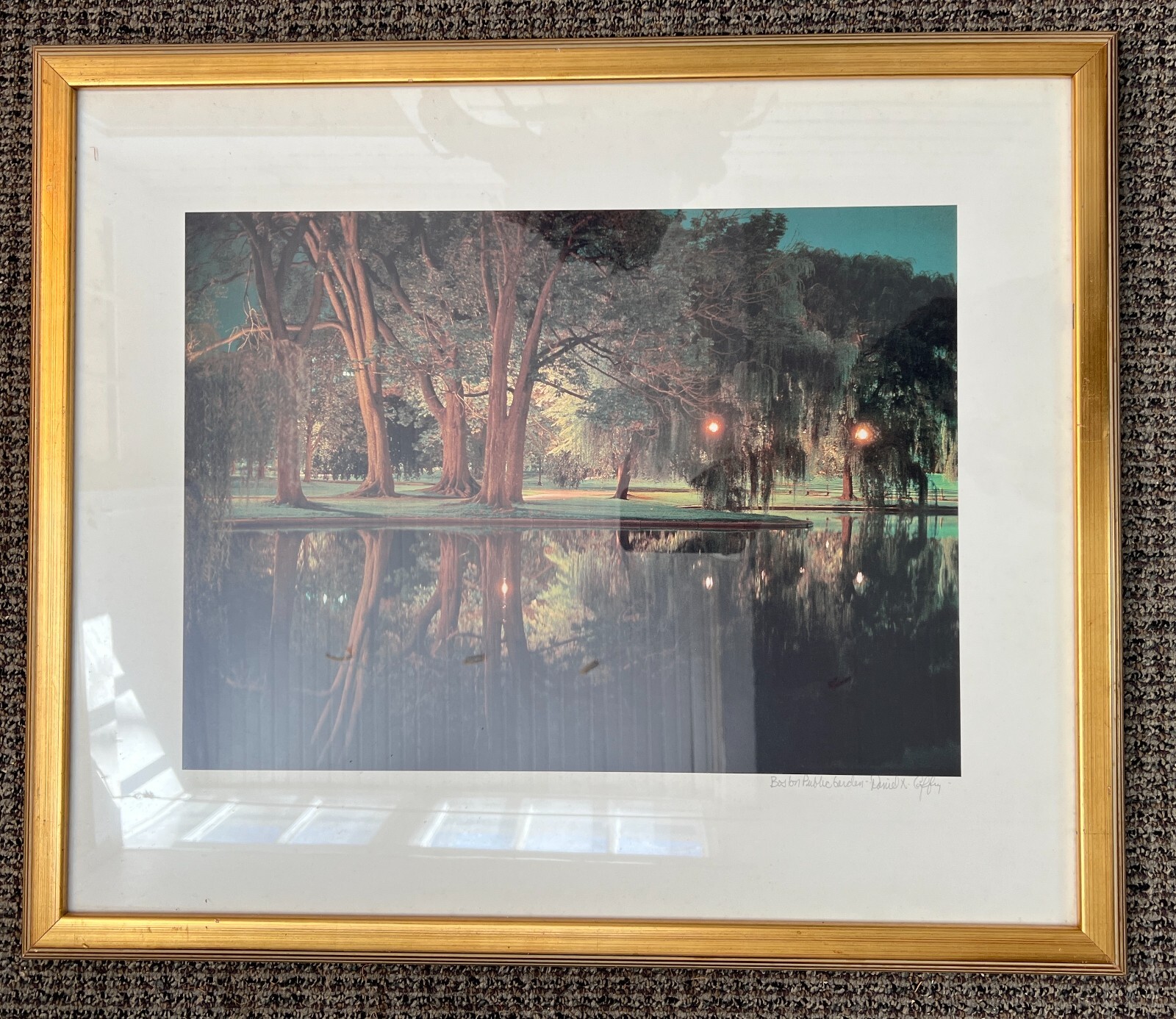 SIGNED Boston Common Framed Photograph - 