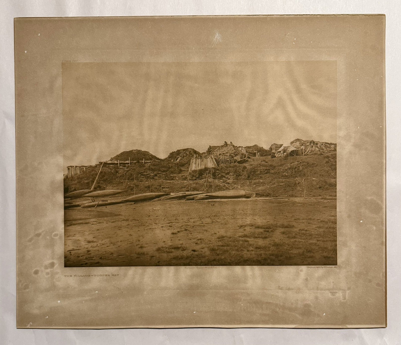 Edward S. Curtis Photogravure - The Village Hooper Bay 1928 American Indian 699