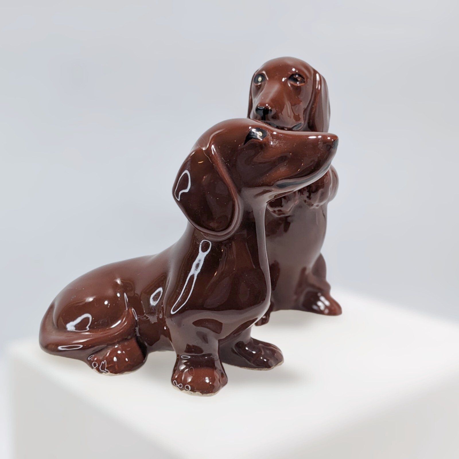 Vintage Marston Dachshund Weiner Dog ceramic Salt & Pepper Shakers OP