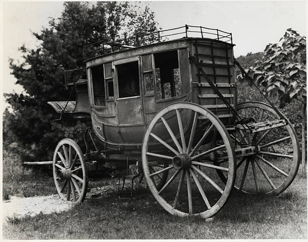 Old Stagecoach Left in Hills 1933 Photo White Mountains in New Hampshire: This