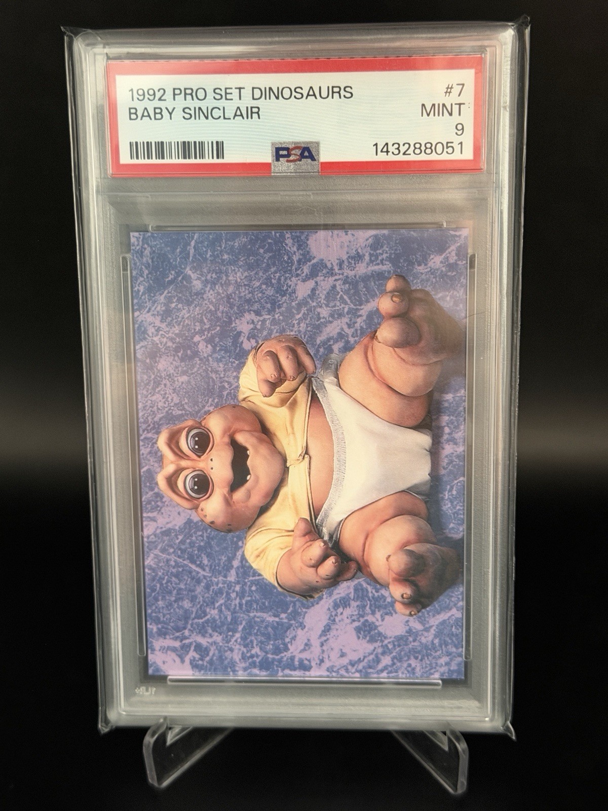 Baby Sinclair - 1992 Pro Set Dinosaurs #7 PSA 9 Mint