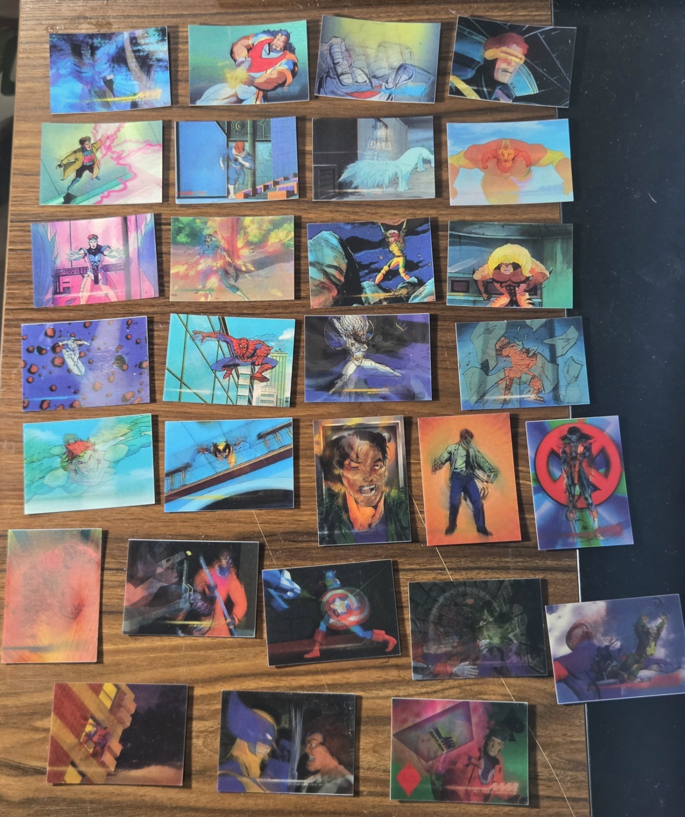 1996 Lenticular Marvel 3D motion trading cards. 29 Of 30 Card set. Missing One.