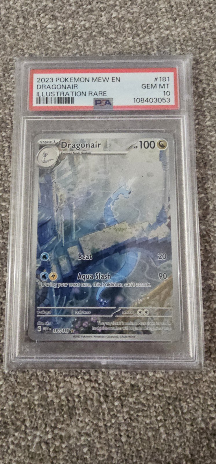 Dragonair 181/165 Sv: Scarlet & Violet 151 Holo PSA 10