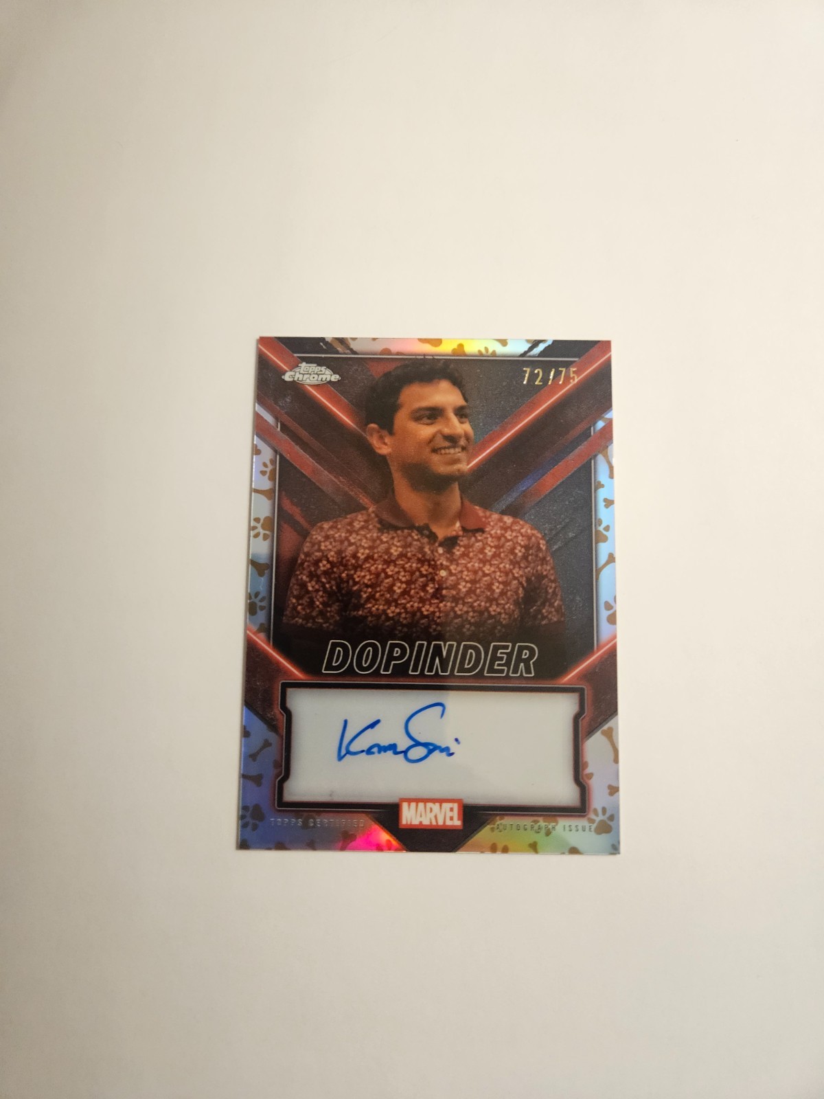 Dopinder 2025 Topps Chrome Deadpool Dogpool Auto /75 🔥 Karan Soni 🔥
