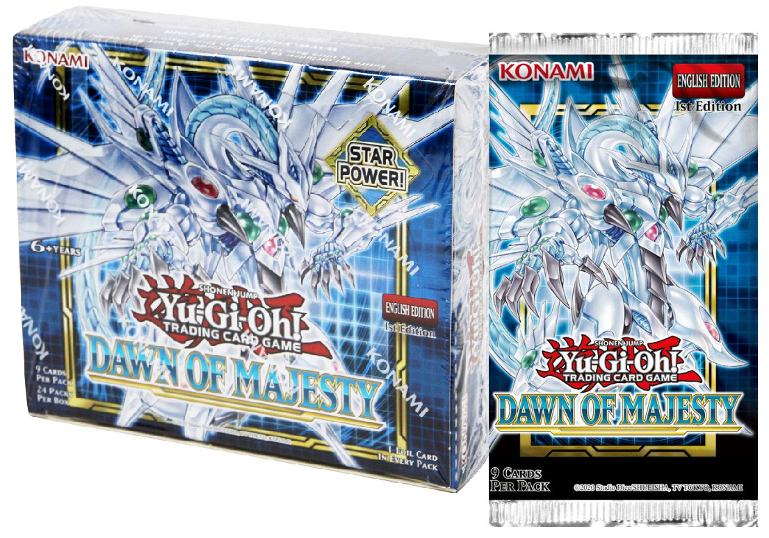 Yu-Gi-Oh 1st Edition Dawn of Majesty Booster from Display Box English TCG YUGI