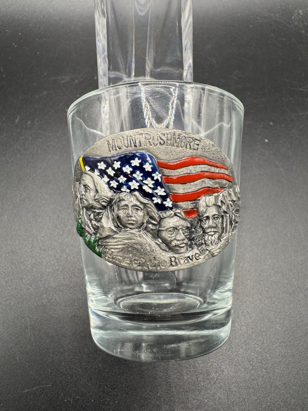 VTG Shot Glass Souvenir Mt Mount Rushmore National Memorial South Dakota Pewter
