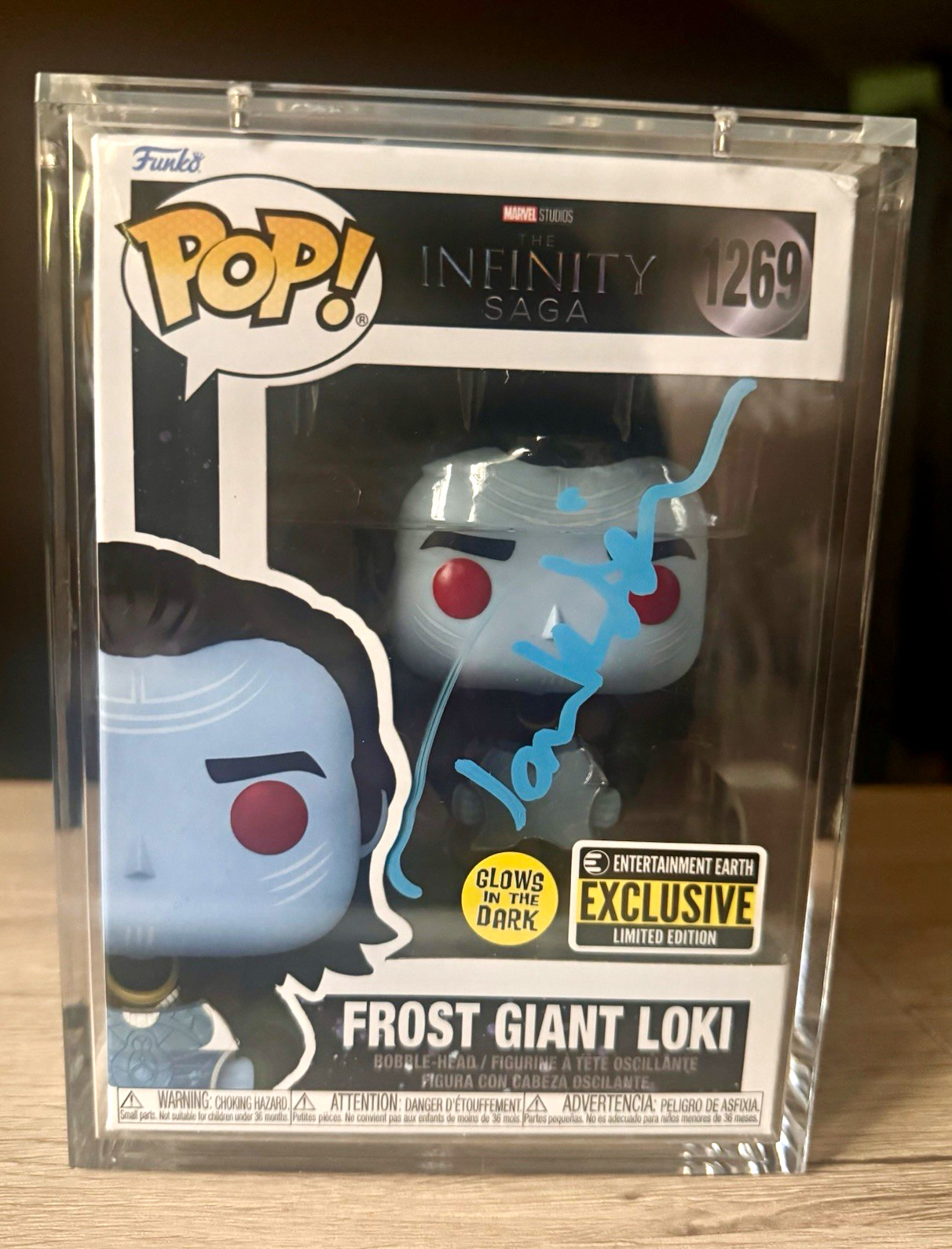 Funko Pop Marvel Loki Frost Giant #1269 signed by Tom Hiddleston Exclusive