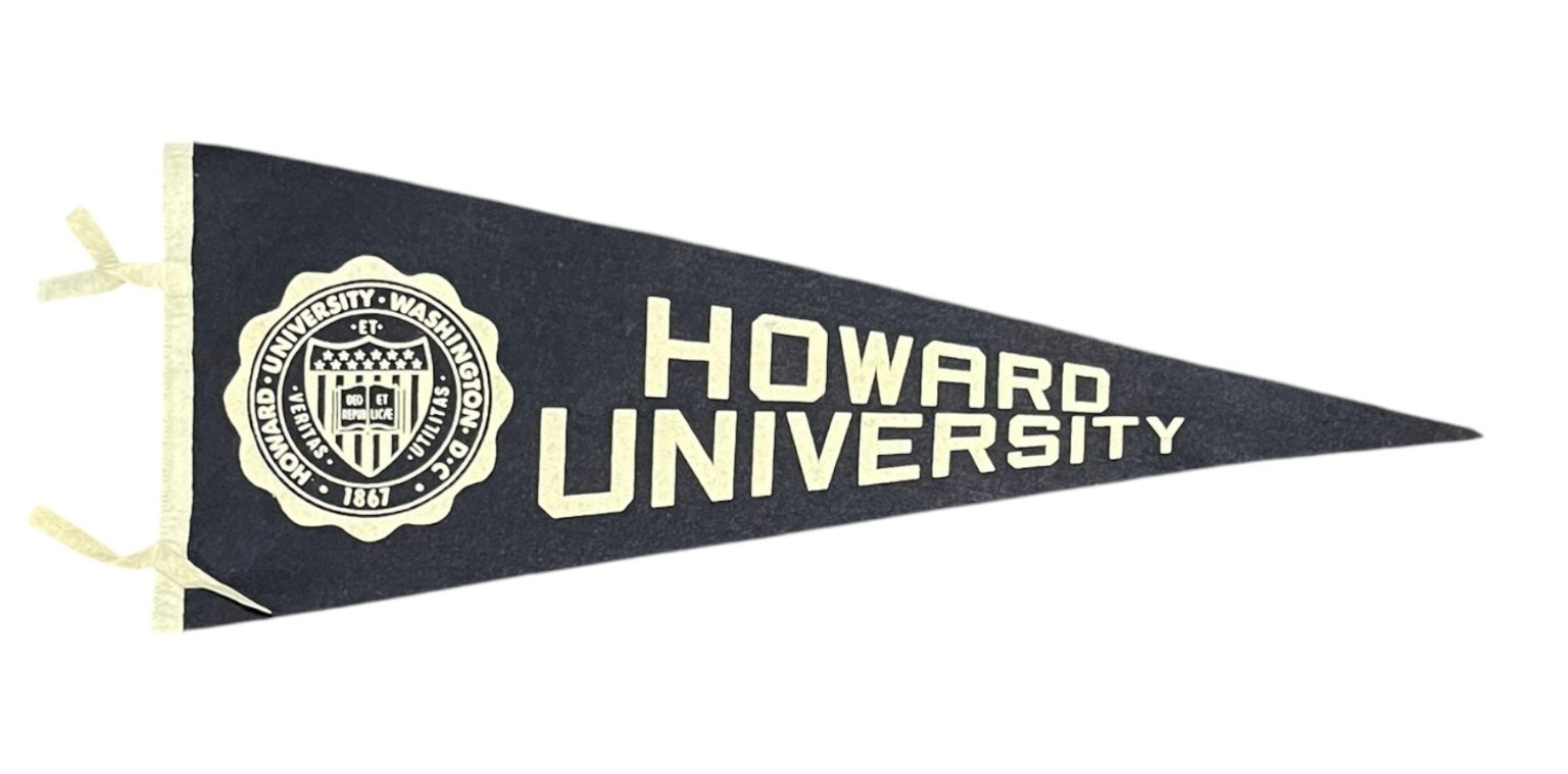 Vintage Howard University Flocked Felt 29