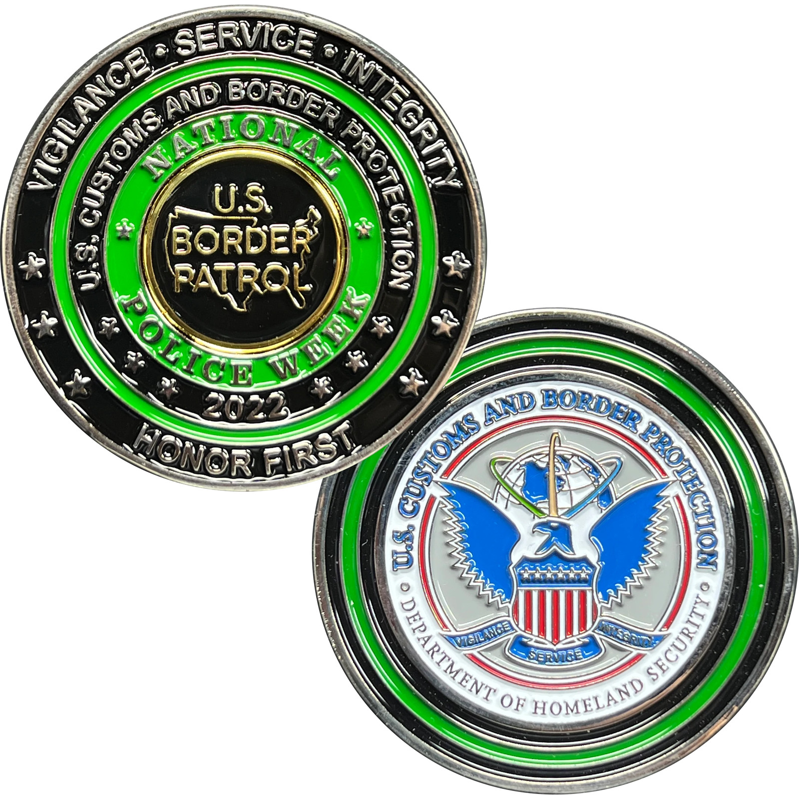 EL9-001A CBP Border Patrol Agent Commemorative America's Front Line Official Pol