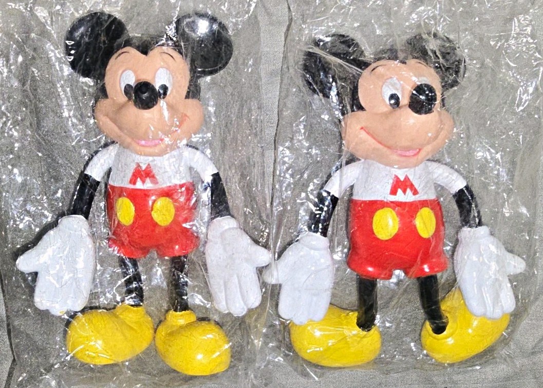 2 Vintage Disney Mickey Mouse Bendable Figures 5