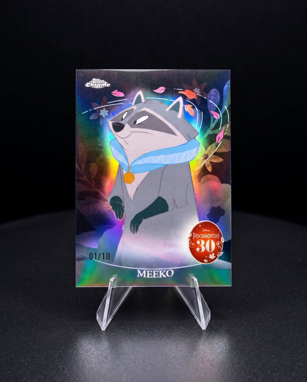 2025 Topps Chrome Disney Meeko Pocahontas 30th Black Refractor /10 #PH-2 01/10