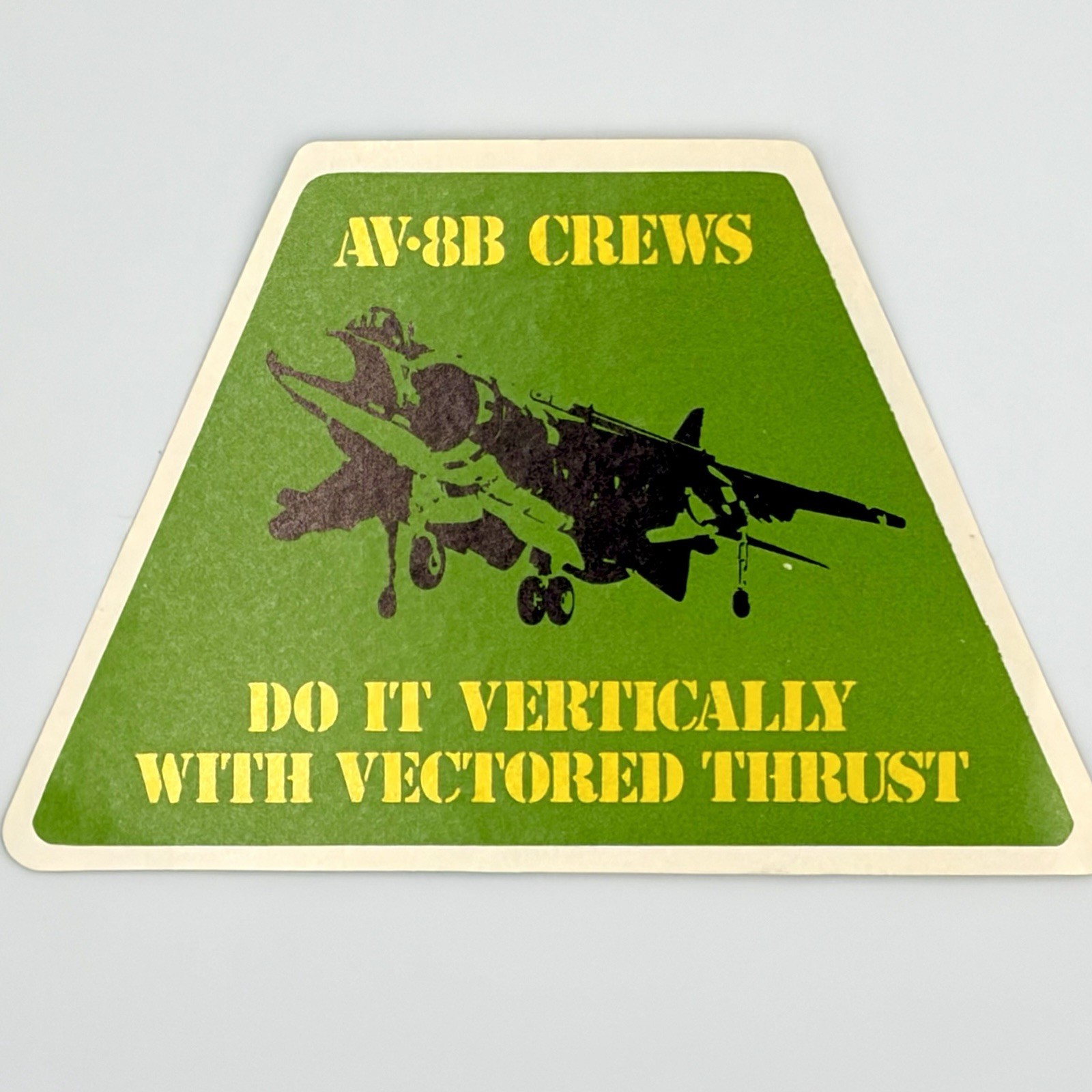 Vtg AV-8B Crews Do It Vertically McDonnell Douglas Aircraft Sticker Decal USNavy