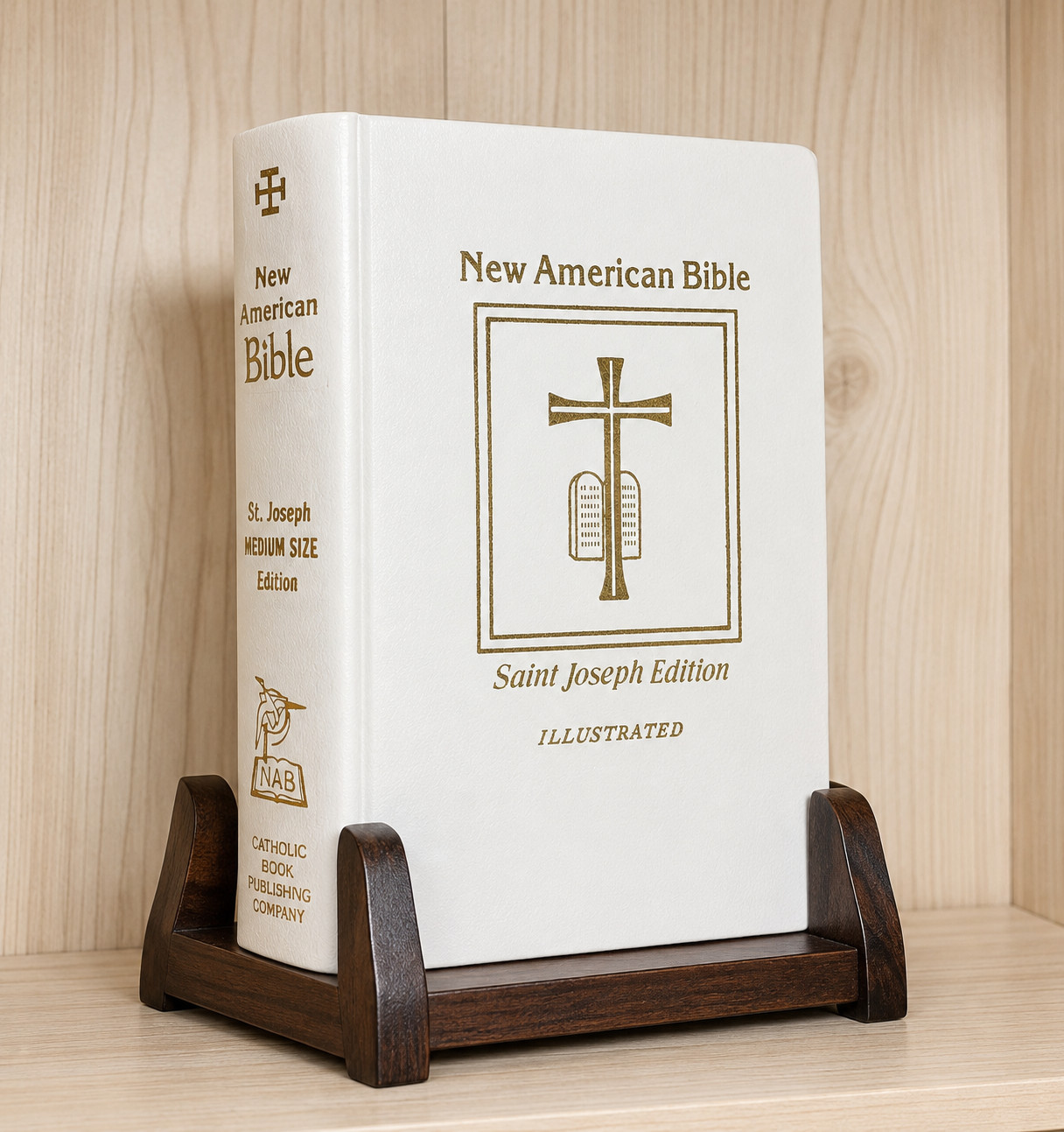New American Bible Saint Joseph Edition Illustrated 1992 White Catholic NAB VG