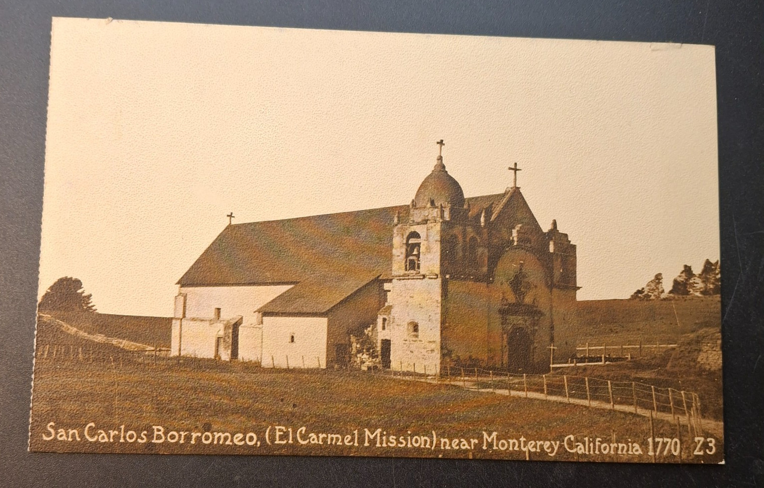 Monterey California San Carlos Borromeo Mission Postcard Circa 1910