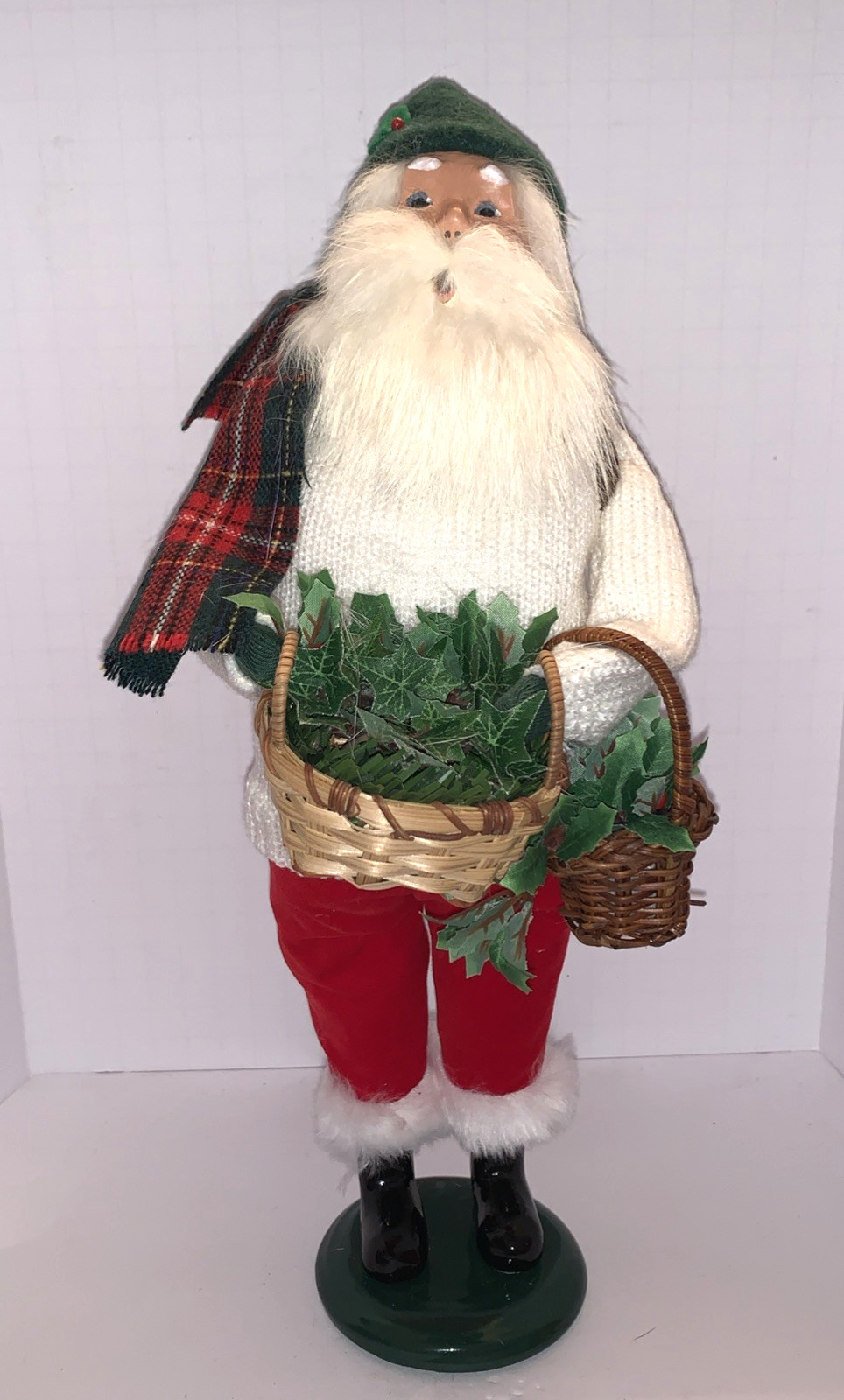 Byers Choice Caroler Victorian Santa with Basket and Greens