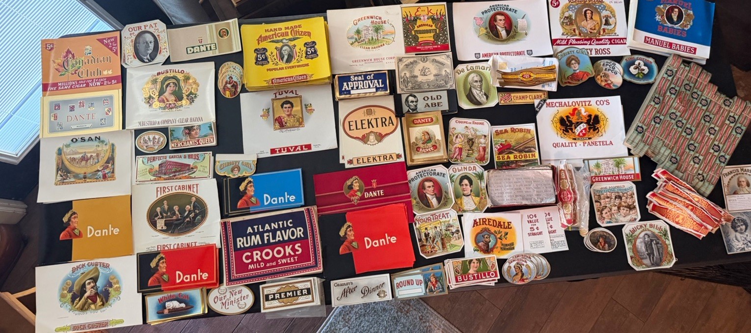 Wholesale Huge Lot Of Cigar Labels Over 70 Different 