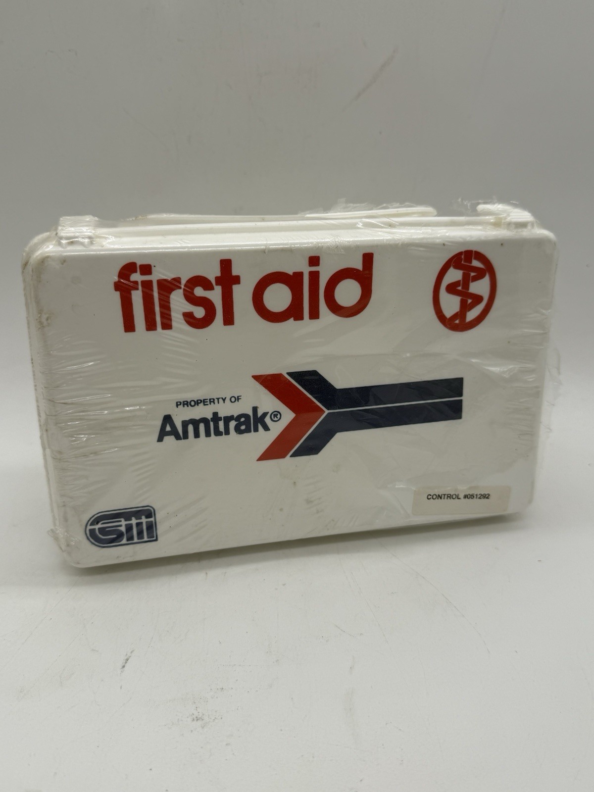 Vintage AMTRAK  First Aid Kit Complete - Still Sealed In Plastic - Railroad