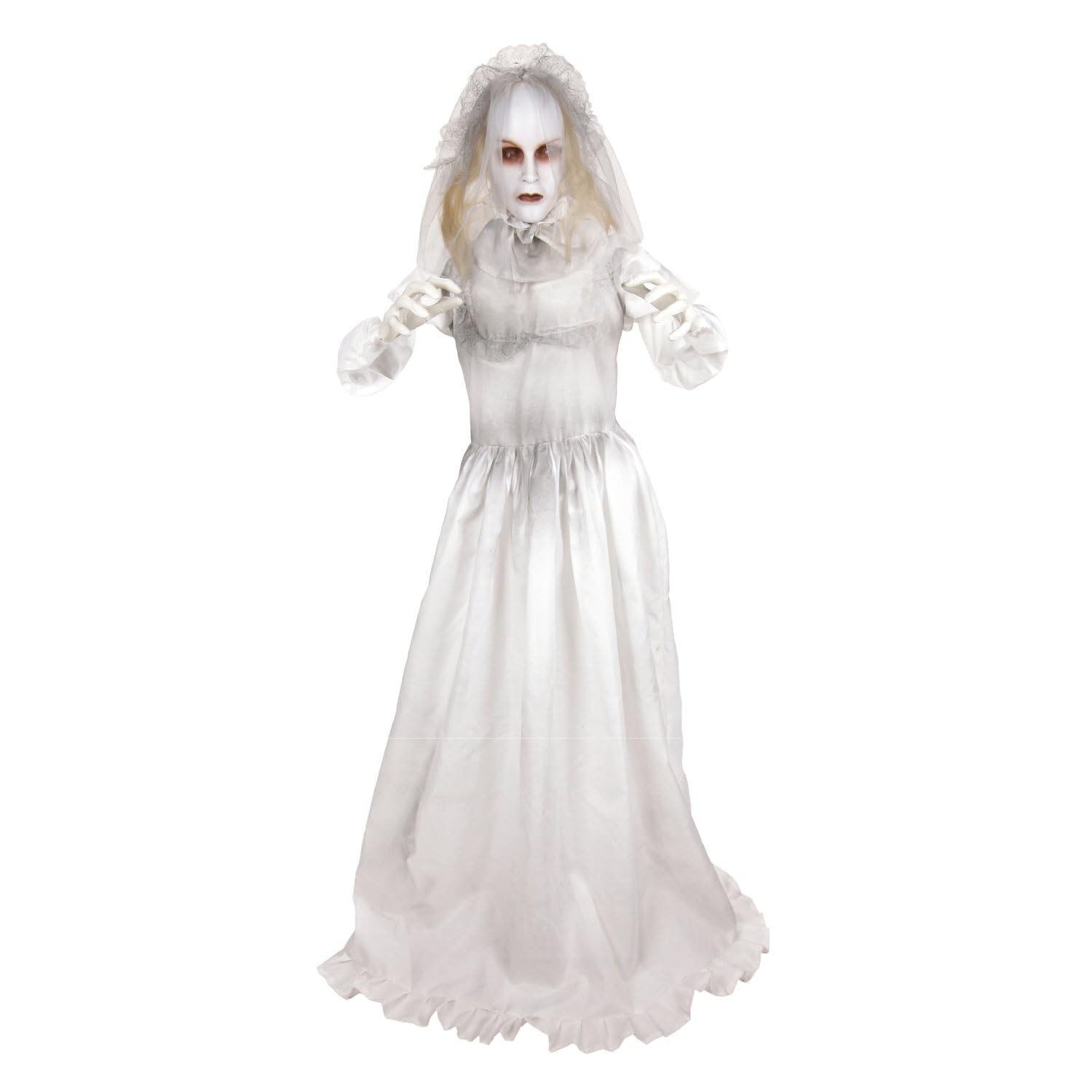 Haunted Hill Farm 5.5-Ft. Double Face Bride Halloween Animatronic 65\
