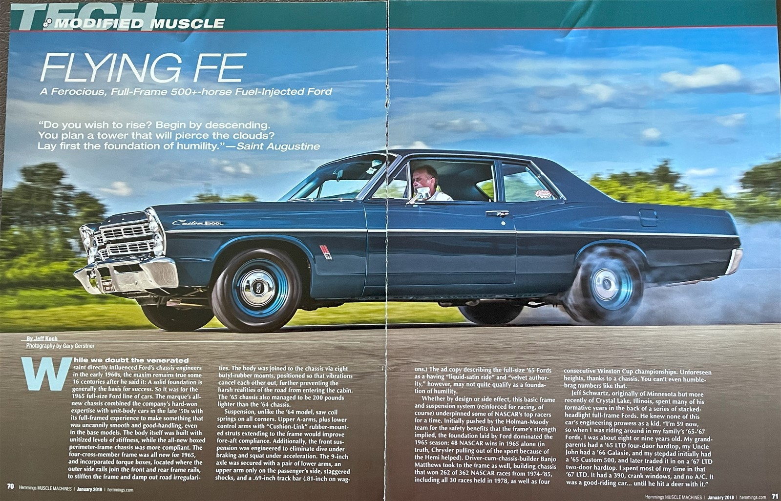 1967 FORD CUSTOM 500 2 DOOR FE V8 COLOR 6 Page Article 460 HP