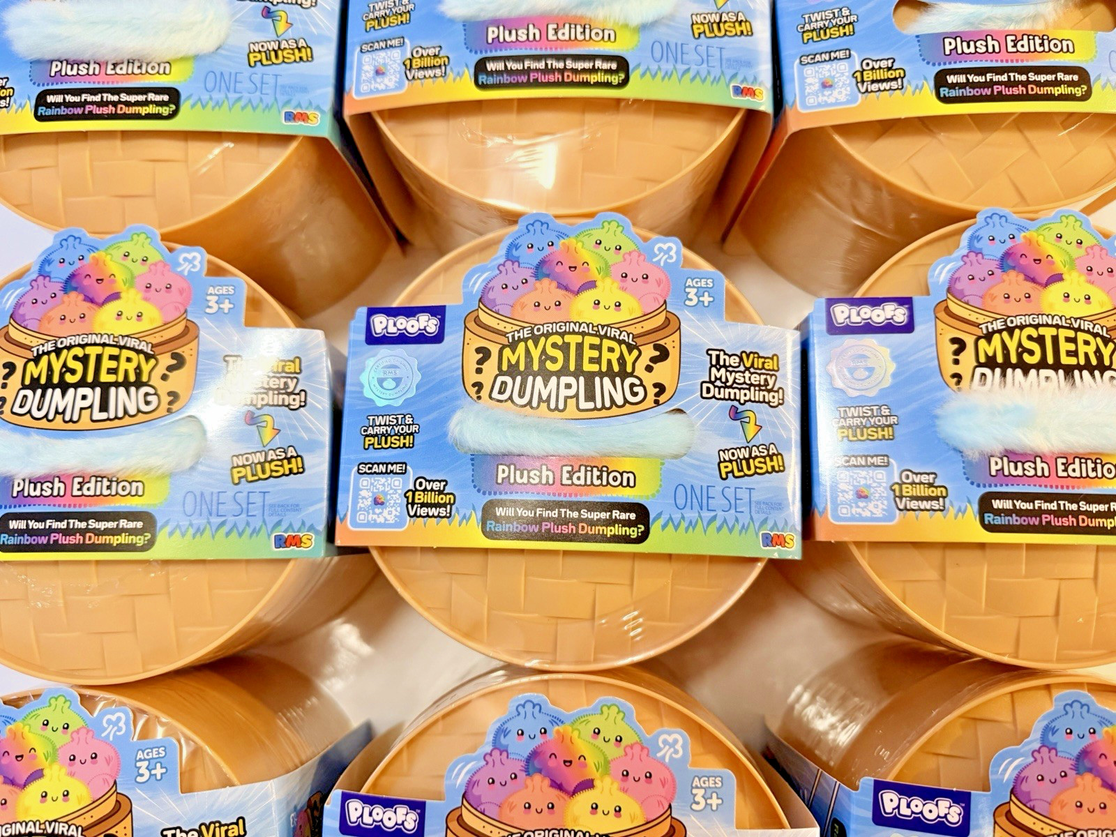 One (1) RMS The Original Mystery Dumpling Ploofs Rainbow Plush Edition