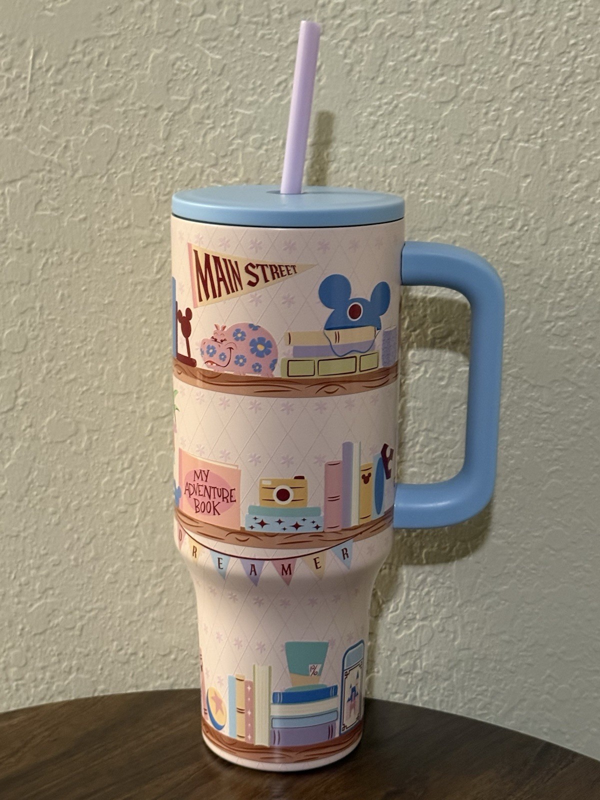 Disney Parks Main Street Monorail Bookshelf Dreamer Large 44oz Travel Tumbler