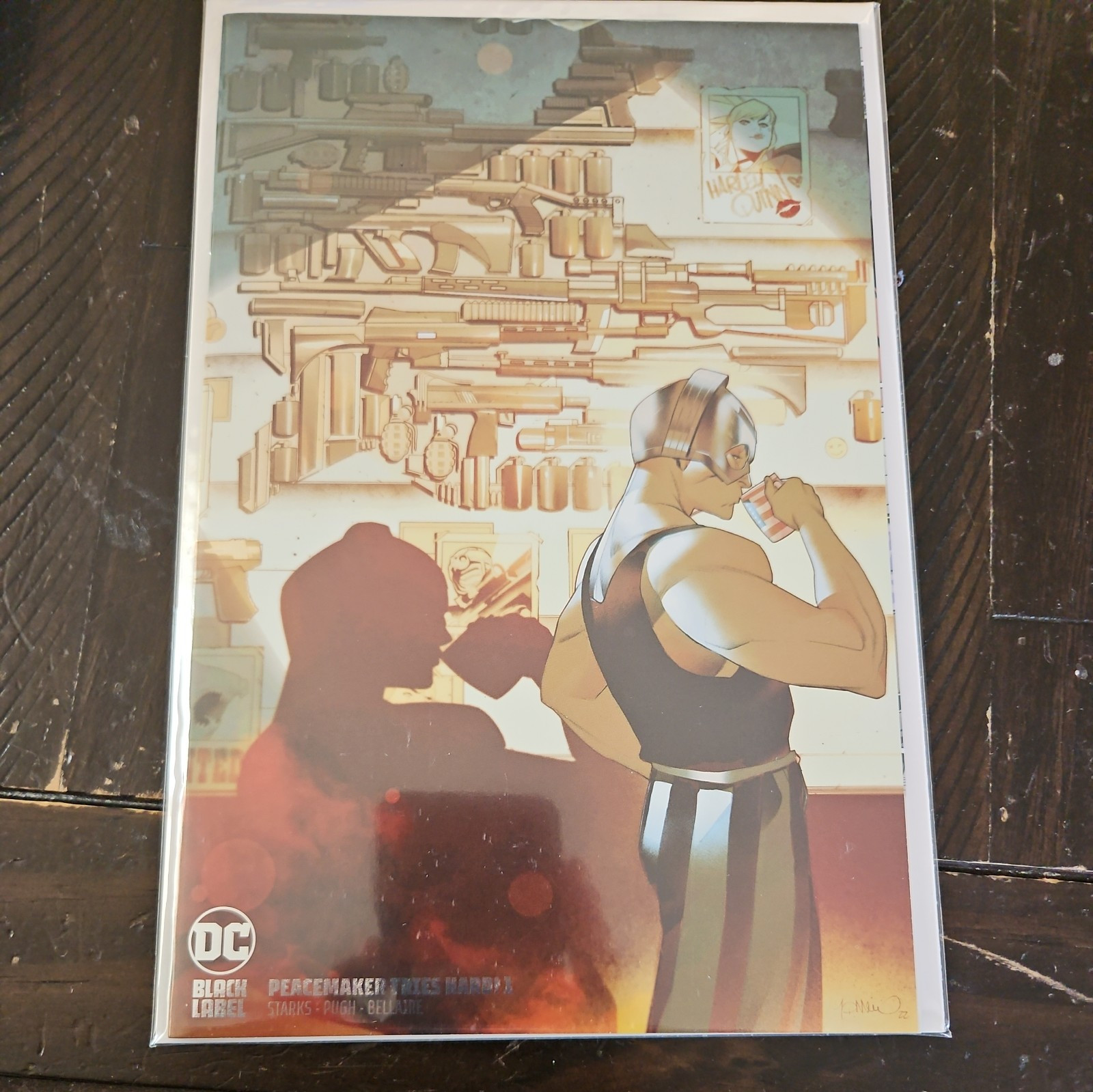 Peacemaker Tries Hard #1 1:50 Di Meo Foil Variant Actual Scans