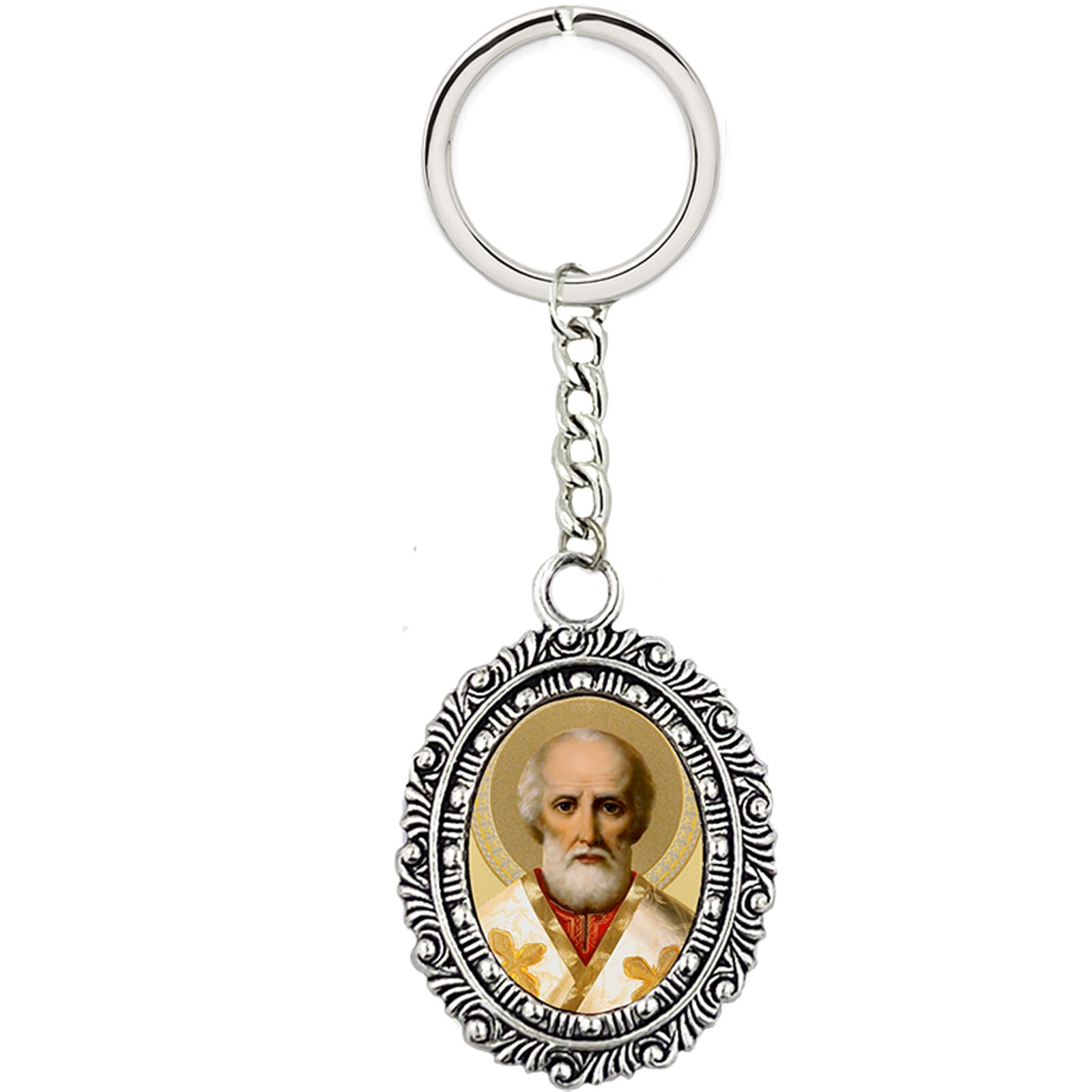 Saint Nicholas Icon Key Chain Religious Gifts