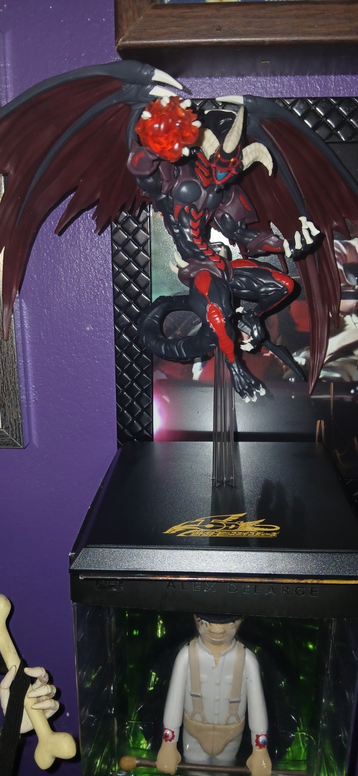 Yugioh 5ds Red Dragon Archfiend Anime Statue Action Figure With Base Japanese 