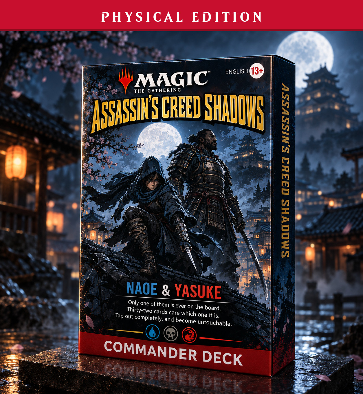 Assassin\'s Creed Shadows, PRINTED 100 Card Commander Deck, MTG EDH