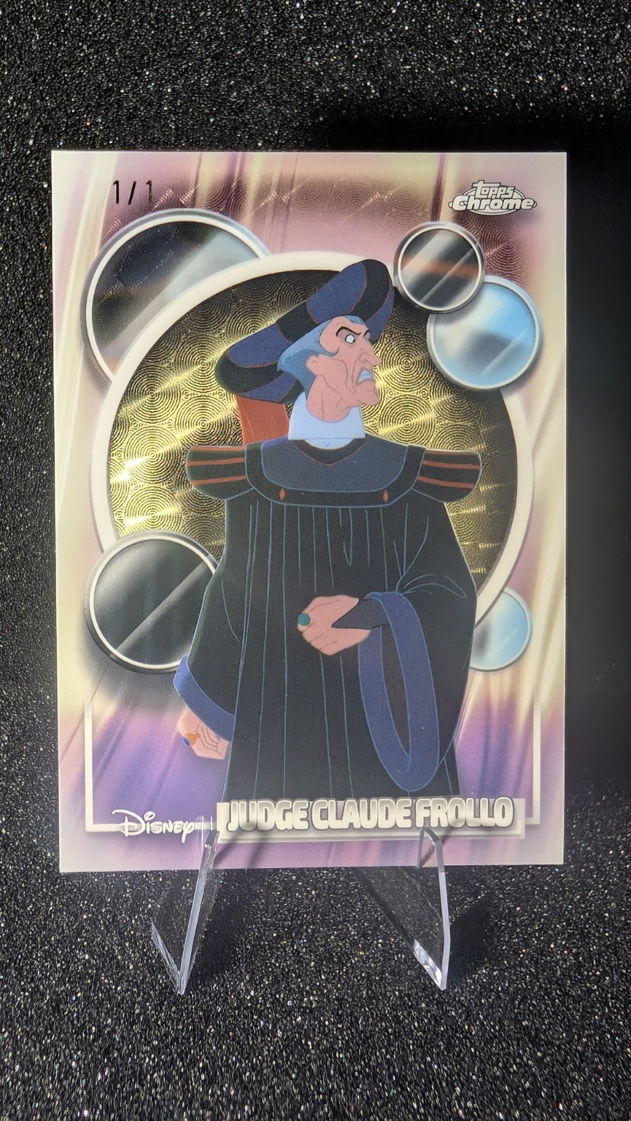 2026 Topps Chrome Disney Judge Claude Frollo Superfractor 1/1 #32 Hunchback