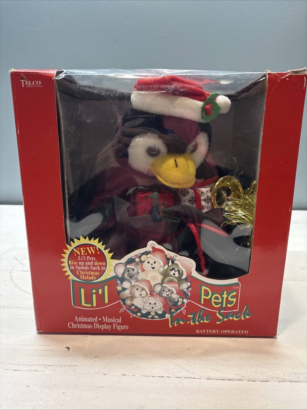 Vintage Li’l Pets Telco Christmas Animated Figure Penguin (Doesn’t Move)