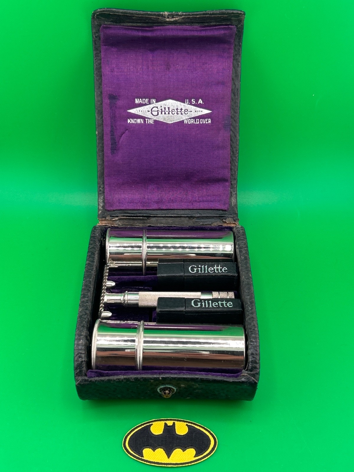 Safety Razor Gillette 1920 Single Ring Travel Set