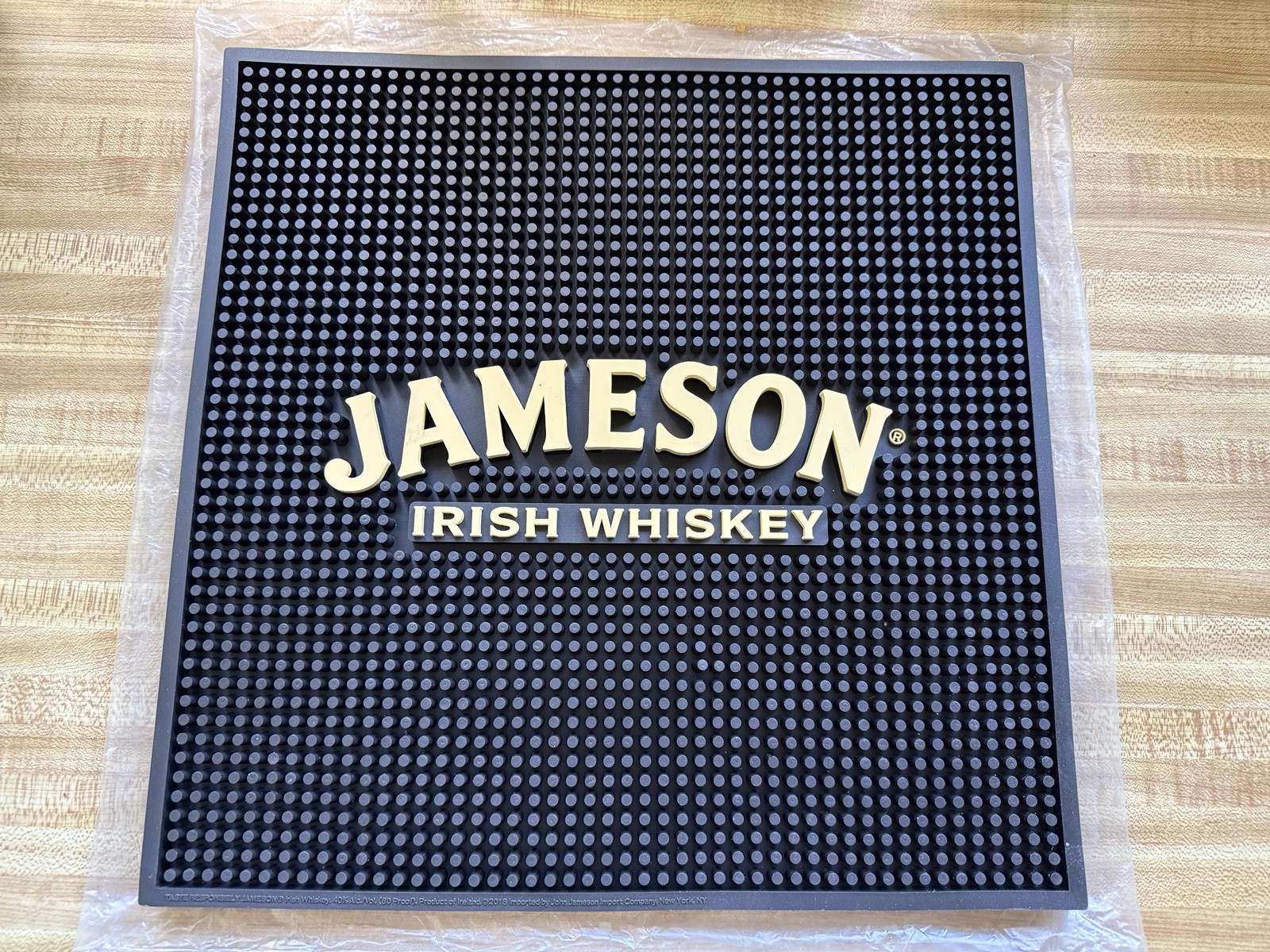 Jameson Irish Whisky Distillery Bar Mat Black/Gold Rubber Original 2018
