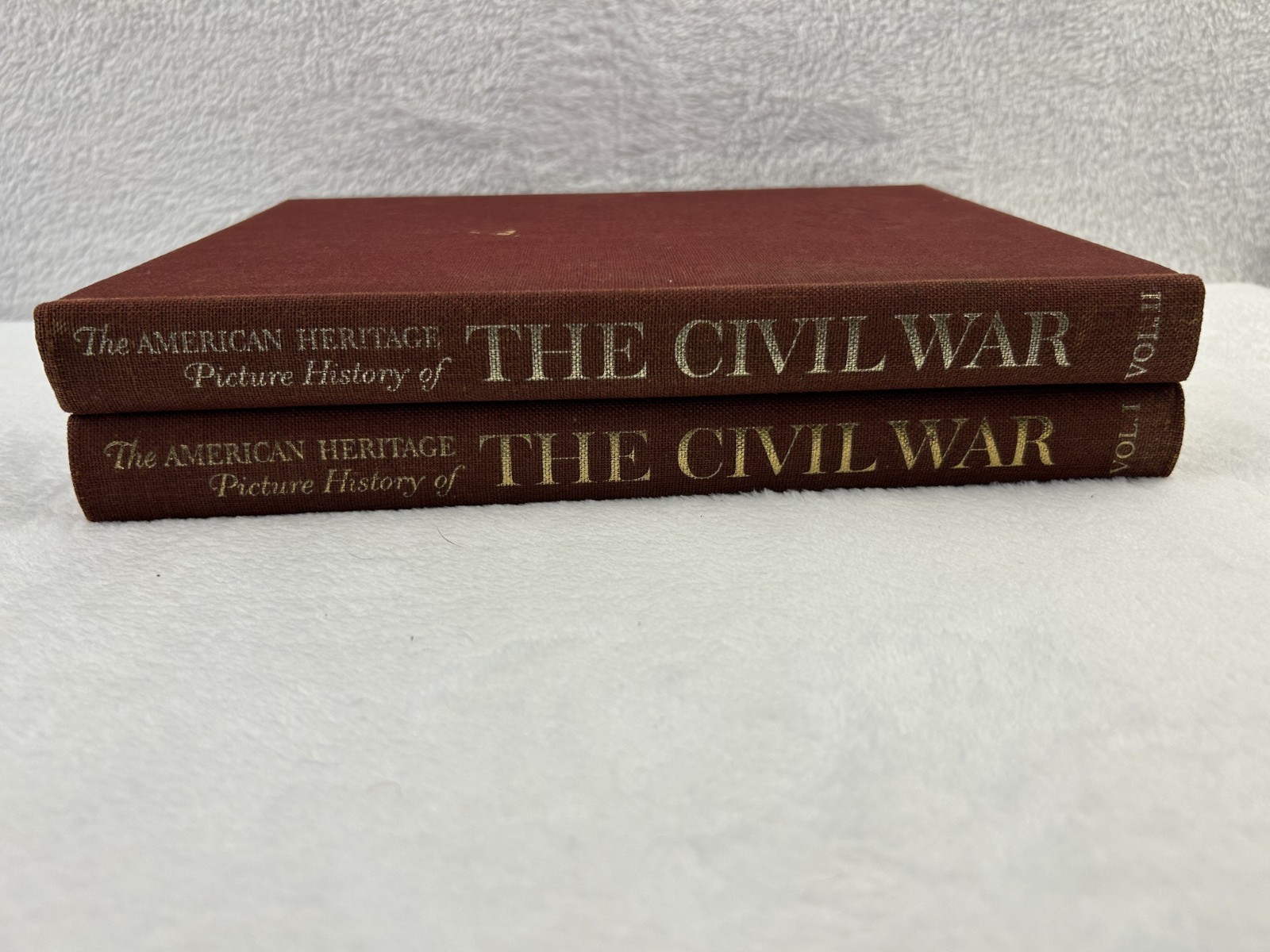 The American Heritage Picture History Of The Civil War Vol. I & II 1960 HC no DJ