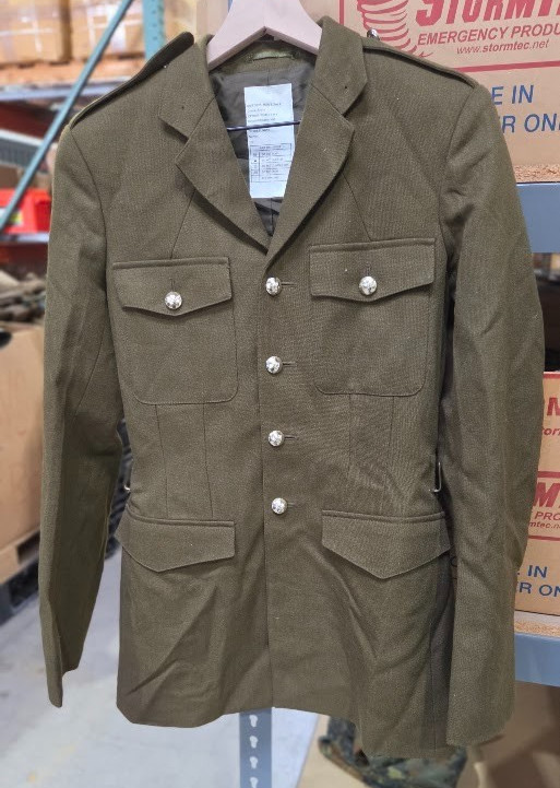 British Army No 2 Dress Uniform Mens Olive Green Jacket, 182-92-76