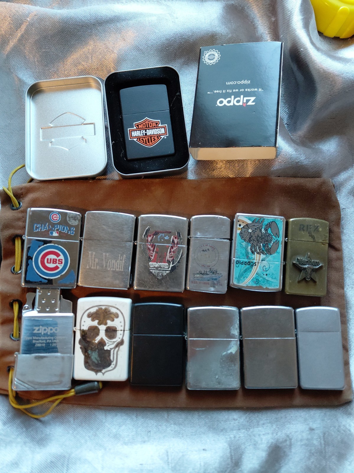 Vintage 13  Zippo Lighter Lot  