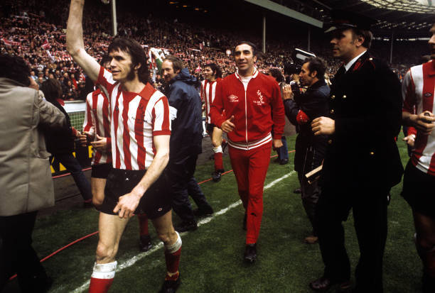 Richie Pitt And Maanger Bob Stokoe Of Sunderland After Match 1973 Old Photo