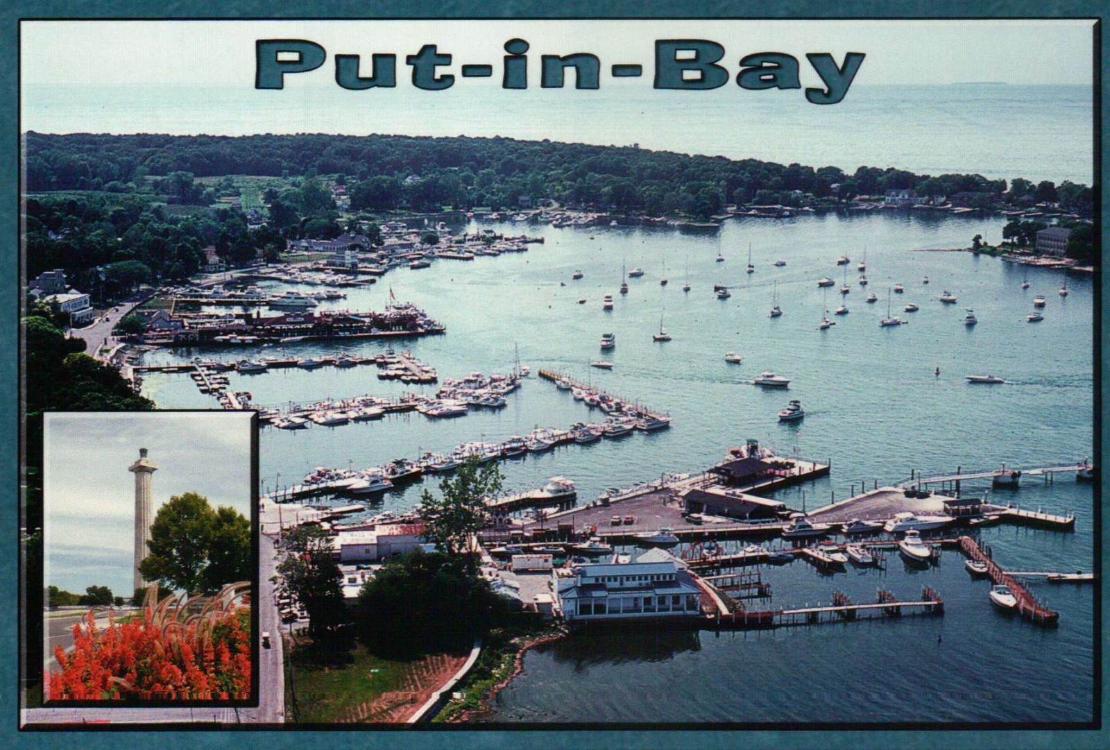 Put-in-Bay South Bass Island Lake Erie near Port Clinton Ohio, Boats -- Postcard