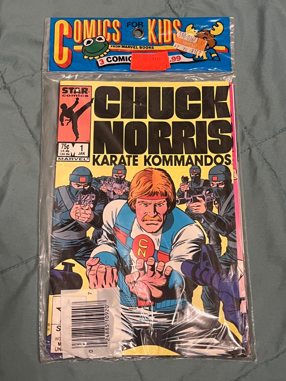 New Sealed Lot of Chuck Norris Karate Kommandos #1-3 Marvel Star Comics 1987