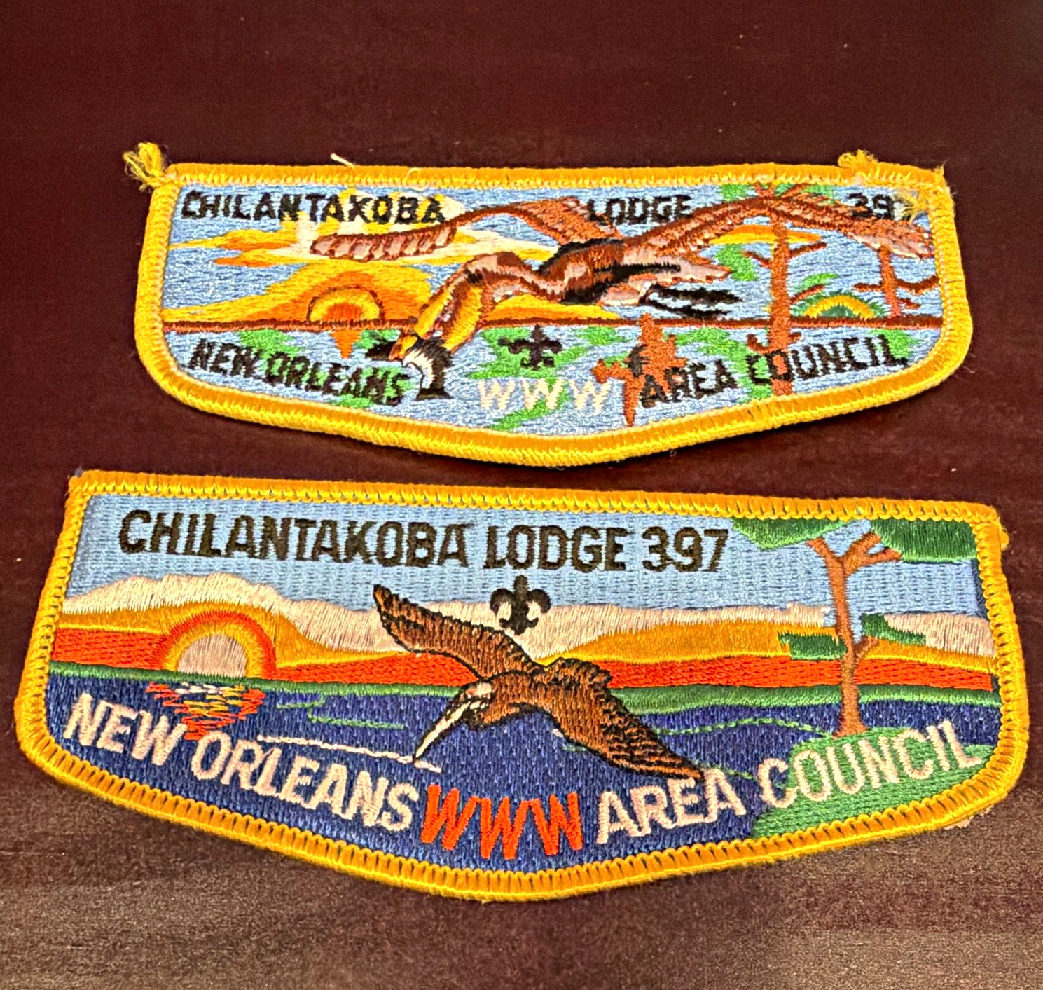BSA Boy Scouts Chilantakoba Lodge 397 New Orleans Area Council Patch Lot (2)