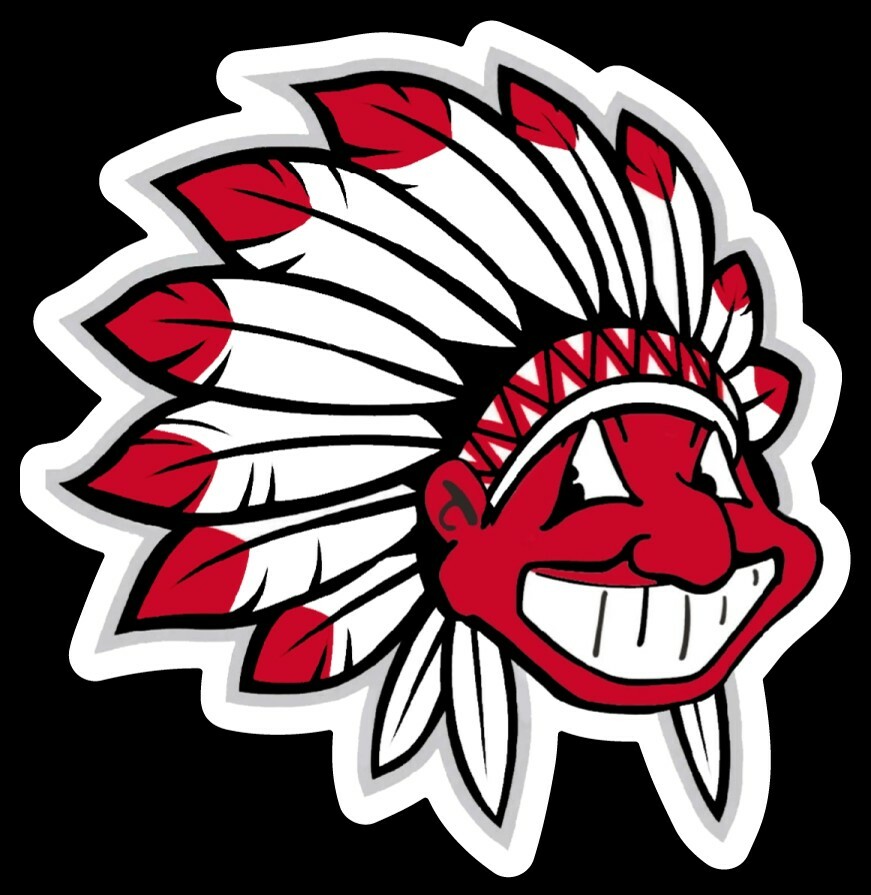 Chief Wahoo Magnet Tribute Cleveland Indians Custom Vinyl MLB Baseball Headdress